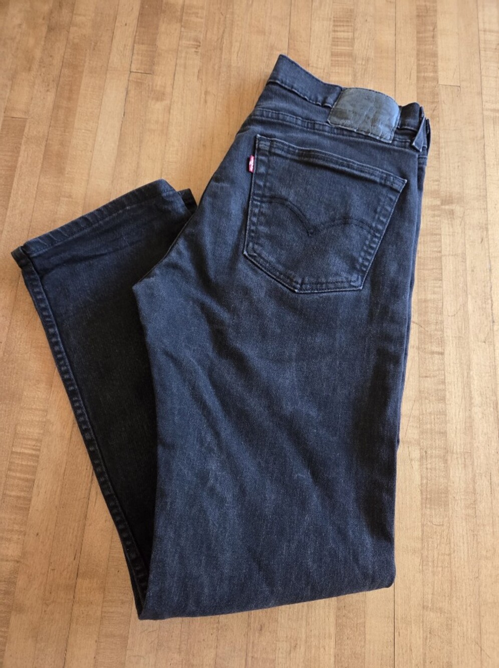 LEVI'S 505 Black Straight-Leg Men's Original Zip Fly Jeans W 32 L 30